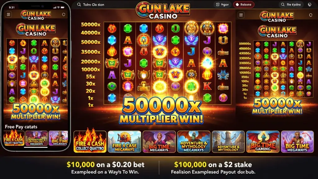 Biggest Megaways Slots Payouts: Play Gun Lake Casino, Pay 50000x